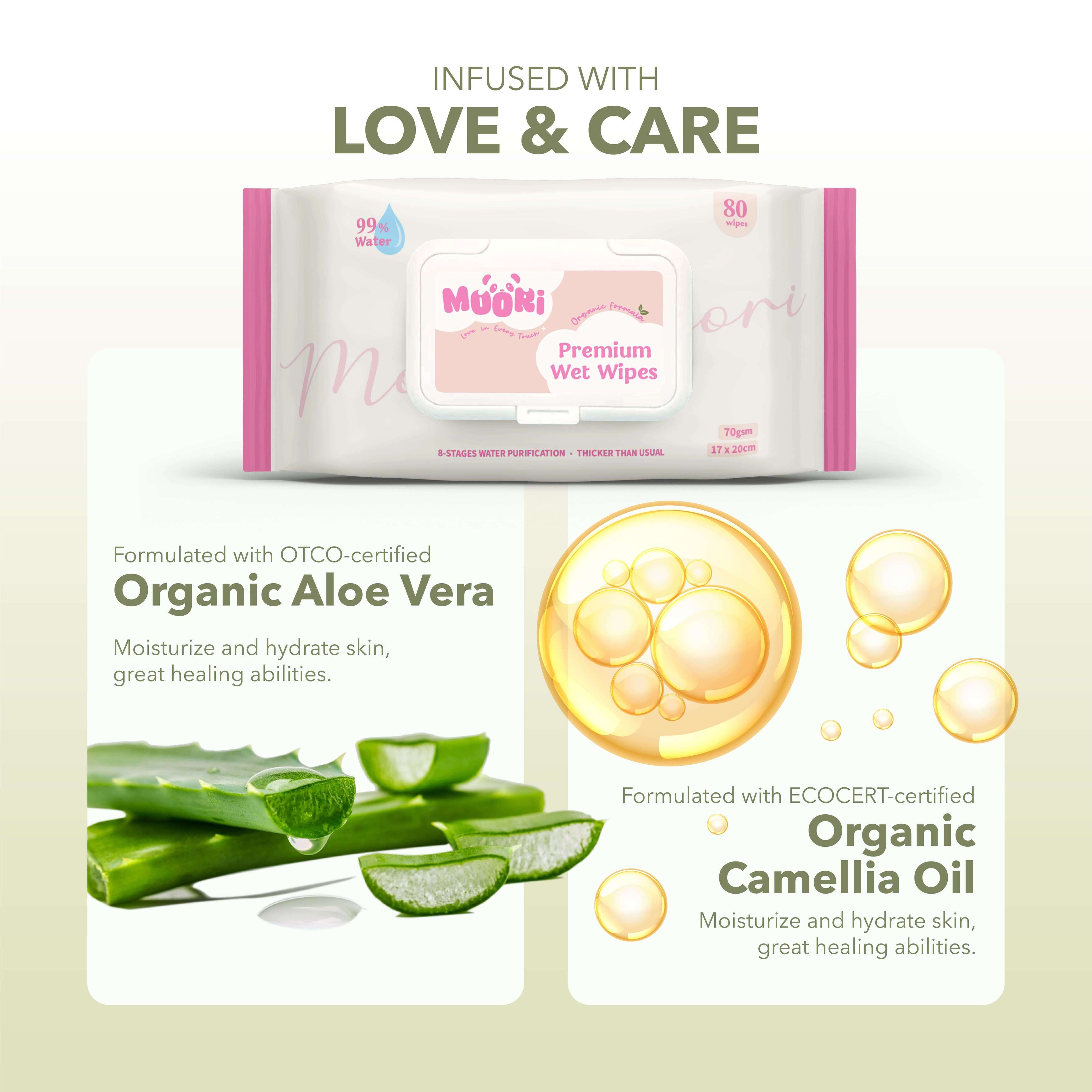 [Free Gift] Moori Care - Premium Wet Wipes (80's)